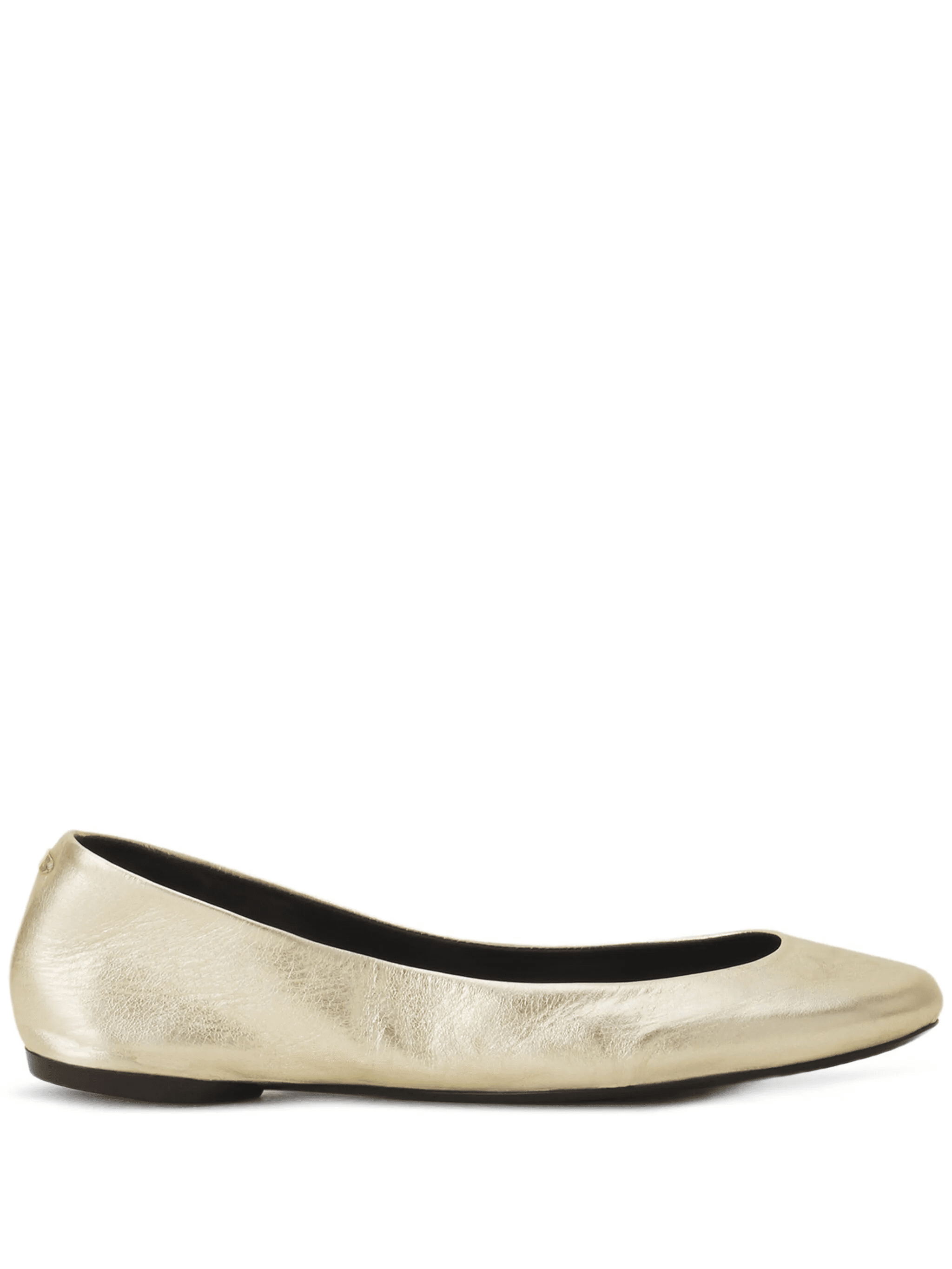 metallic-finish leather ballet flats - Image 1