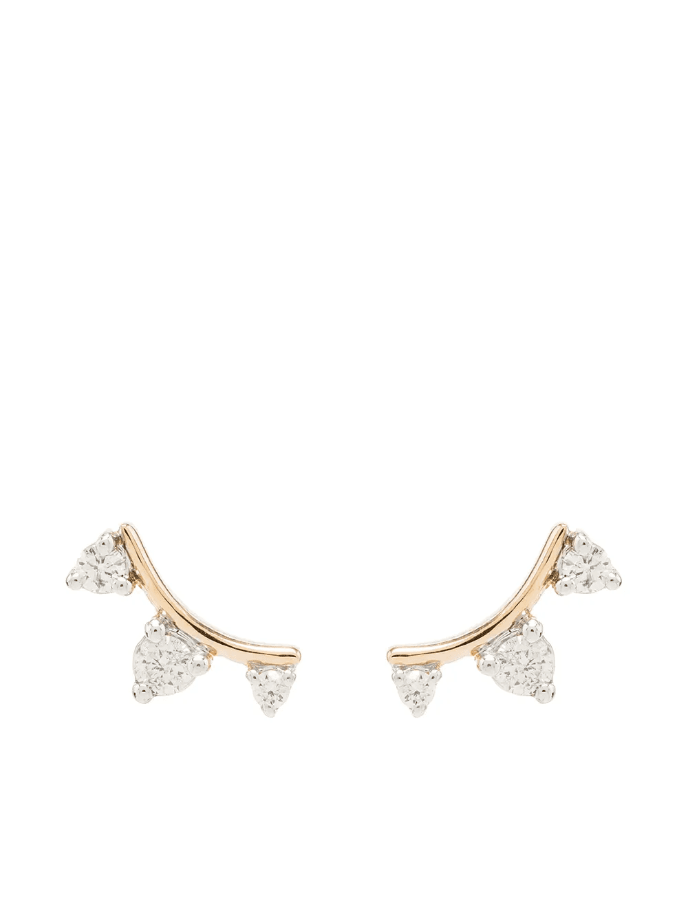 Amigos 14-karat gold diamond earrings - Image 1