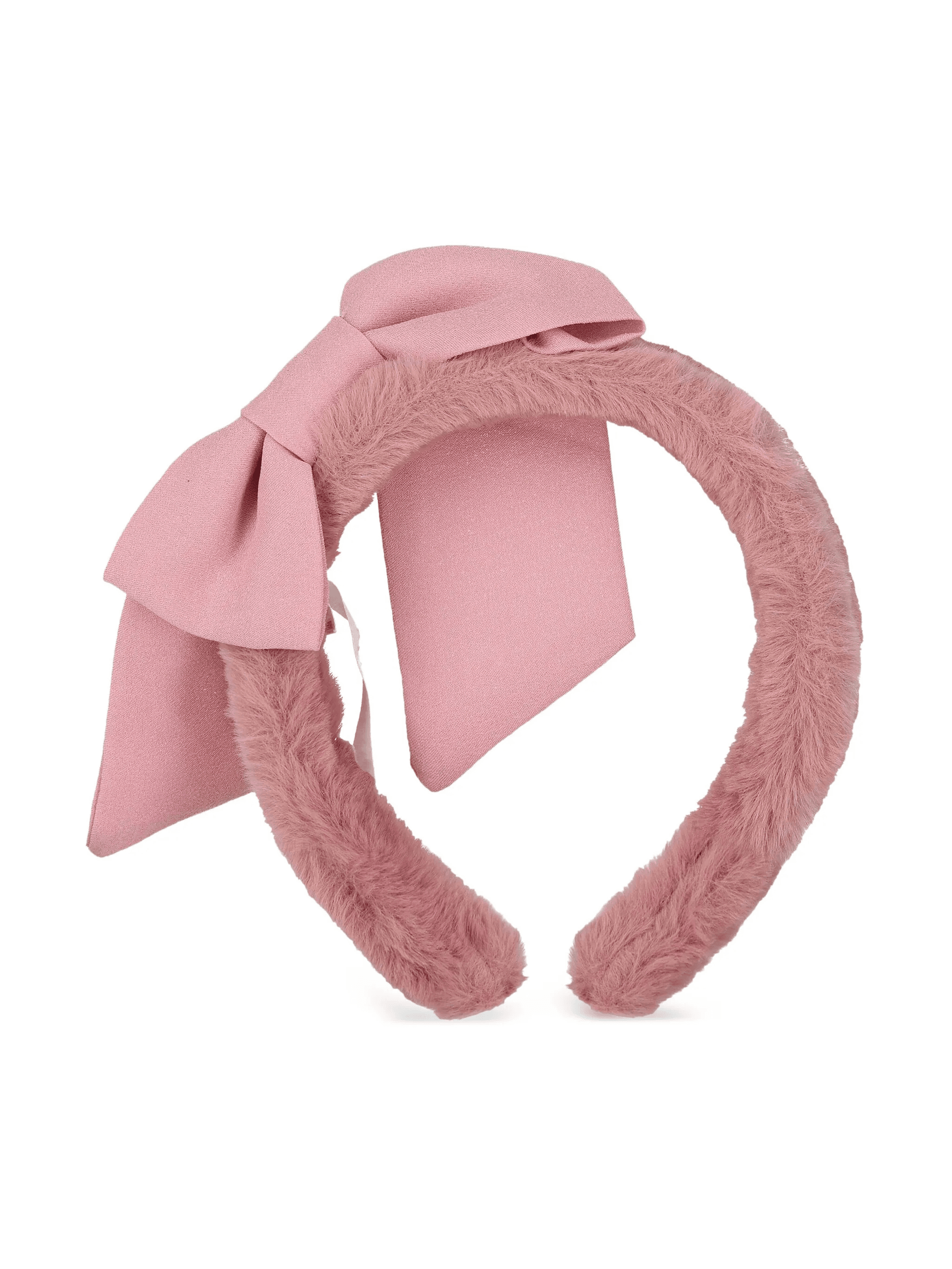 faux-fur bow headband - Image 1