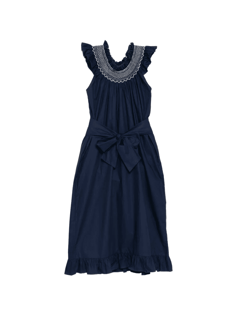 ruffled cotton midi dress - Image 1