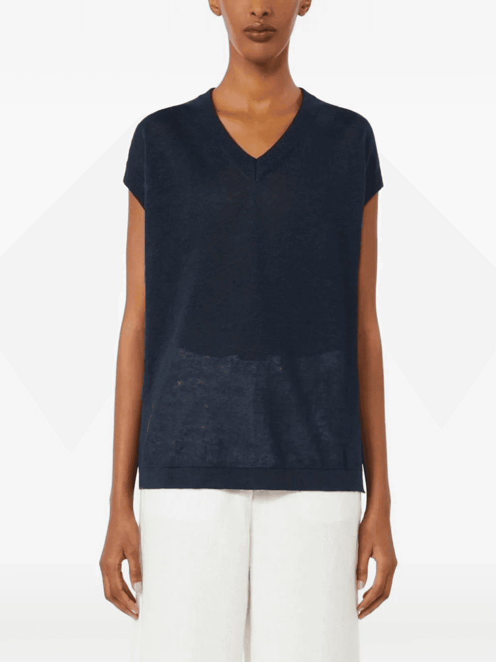 Ghianda V-neck knitted T-shirt — Image 2