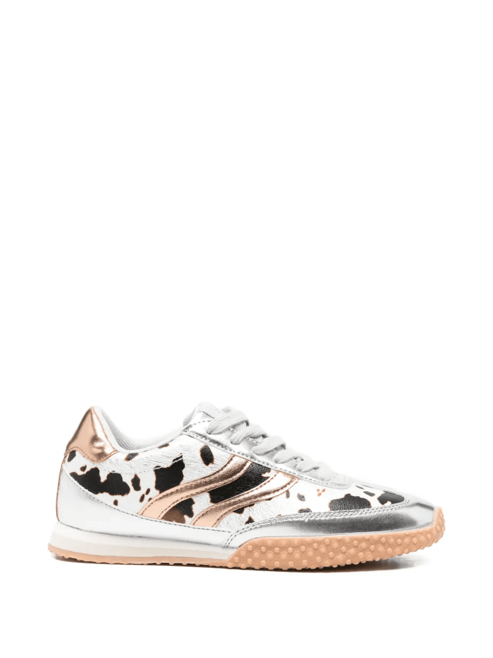 Gering cow-print metallic-effect sneakers - Image 1