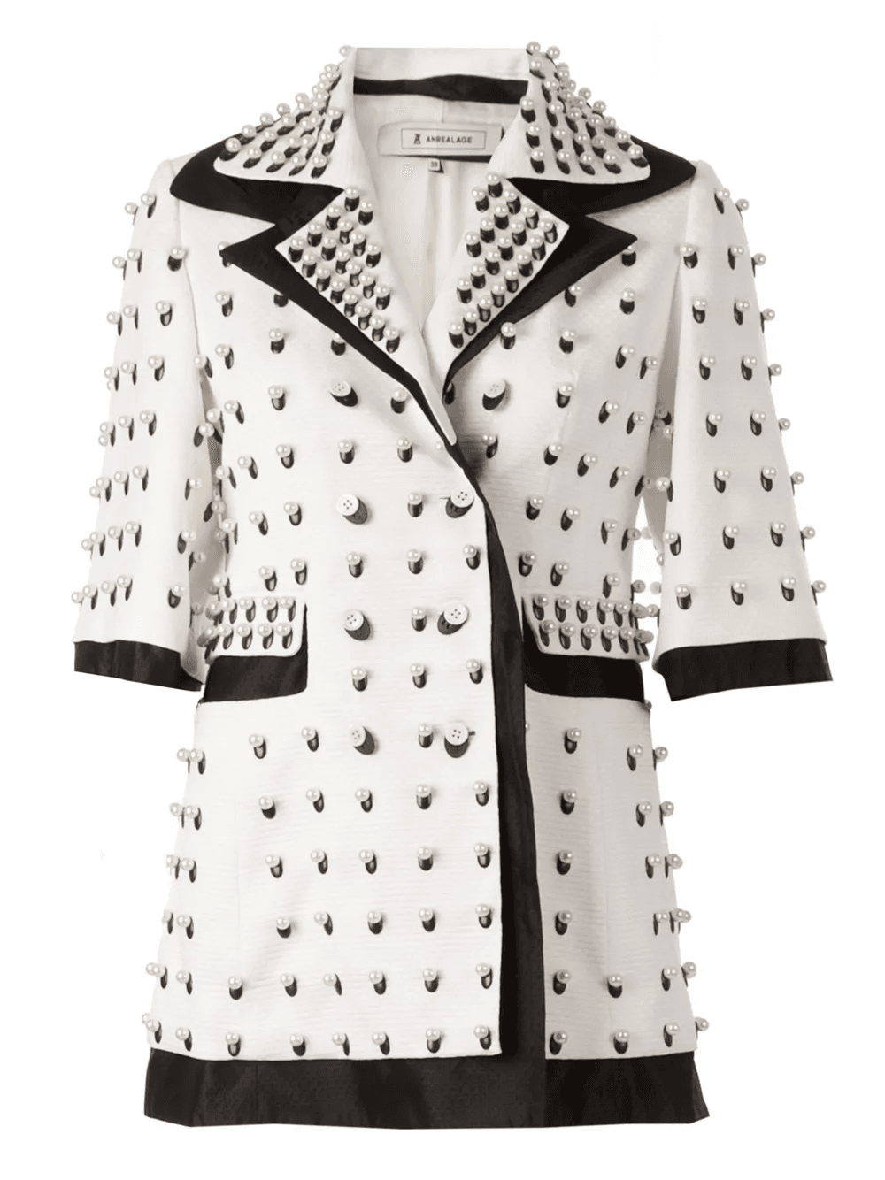 pearls embellished coat - Image 1