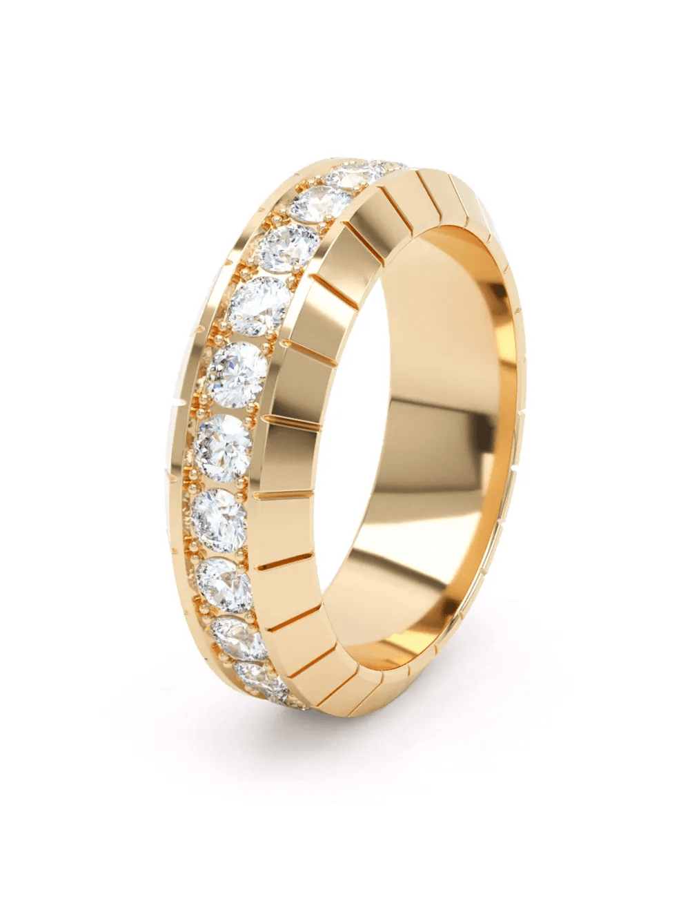 18kt yellow gold Eternity diamond ring - Image 1
