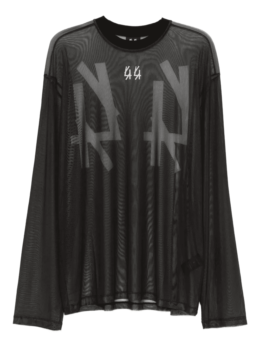 logo-print mesh T-shirt - Image 1