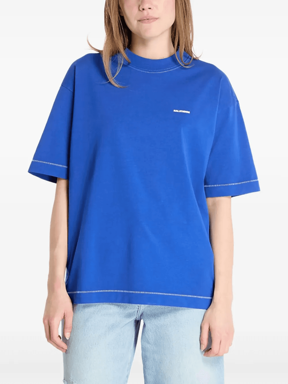contrast-stitched T-shirt - Image 1