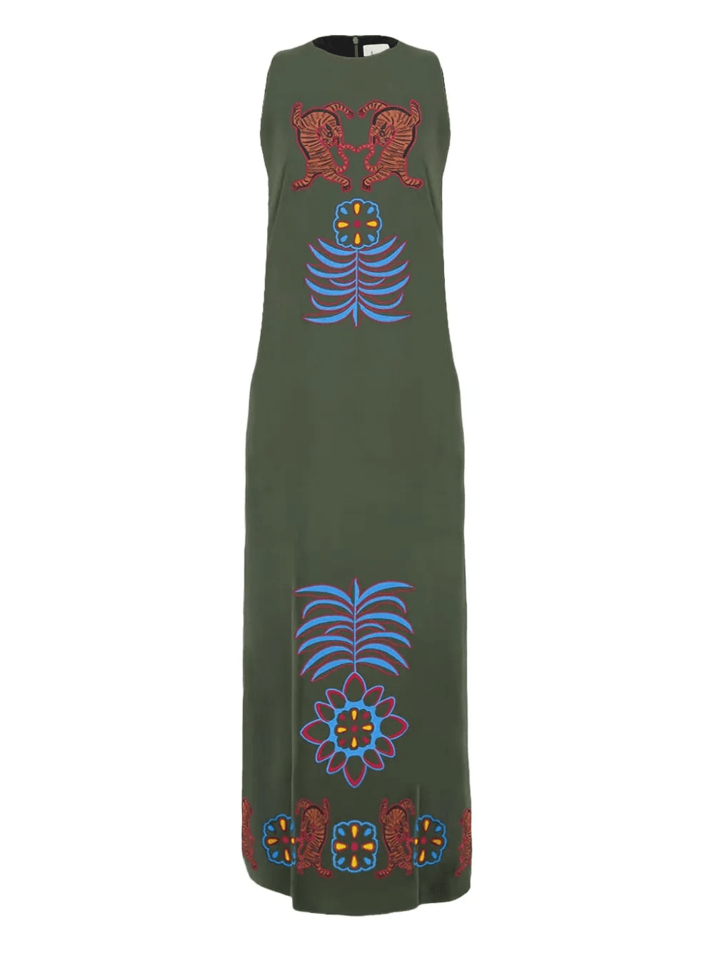 floral-embroidery maxi dress - Image 1