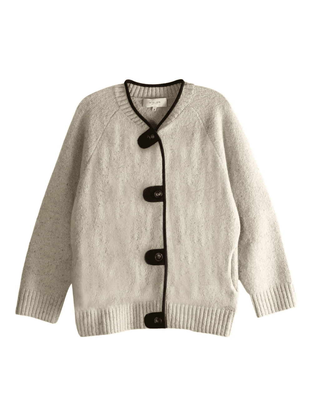 button trim cardigan - Image 1