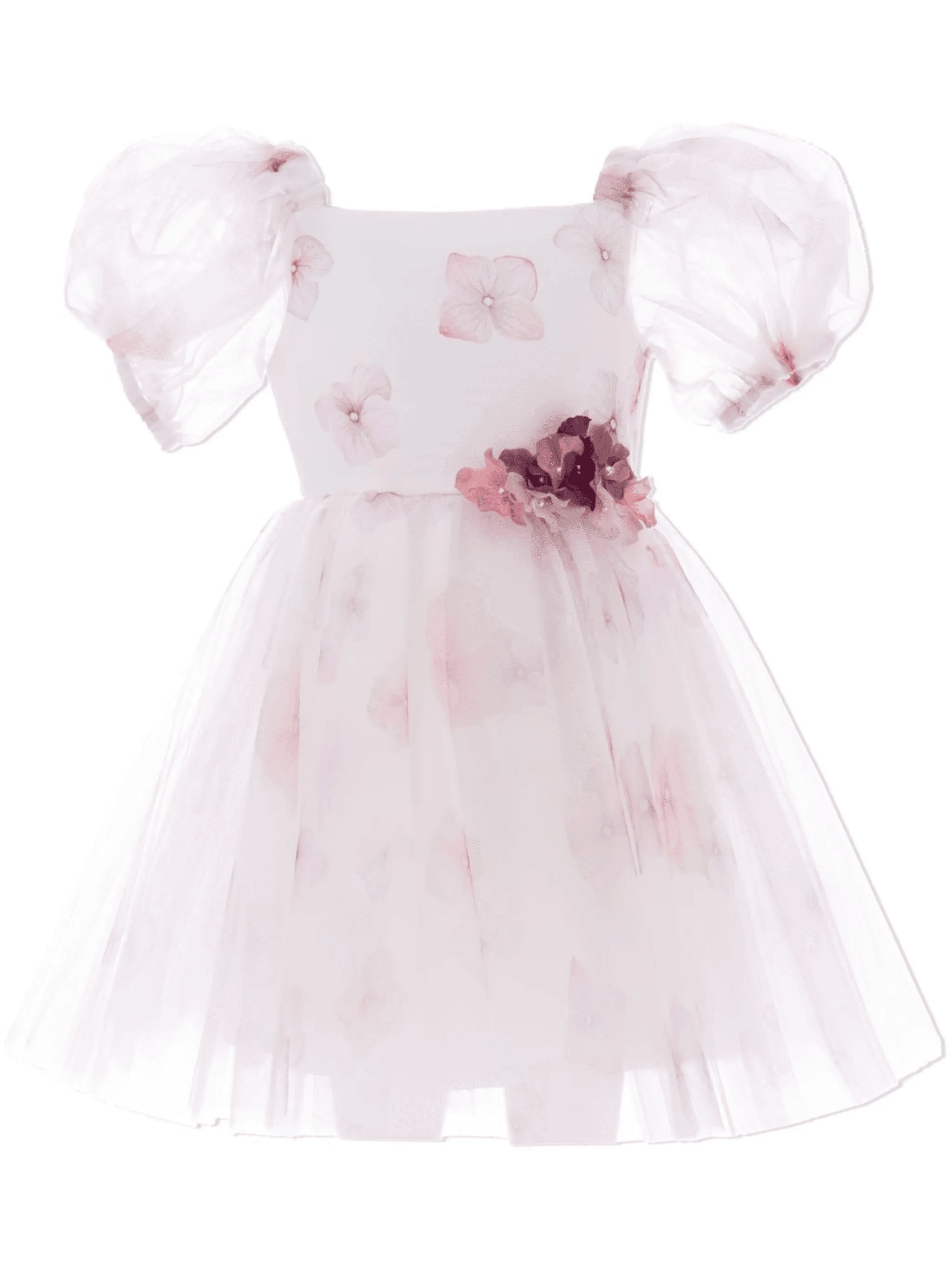 floral-print tulle dress - Image 1