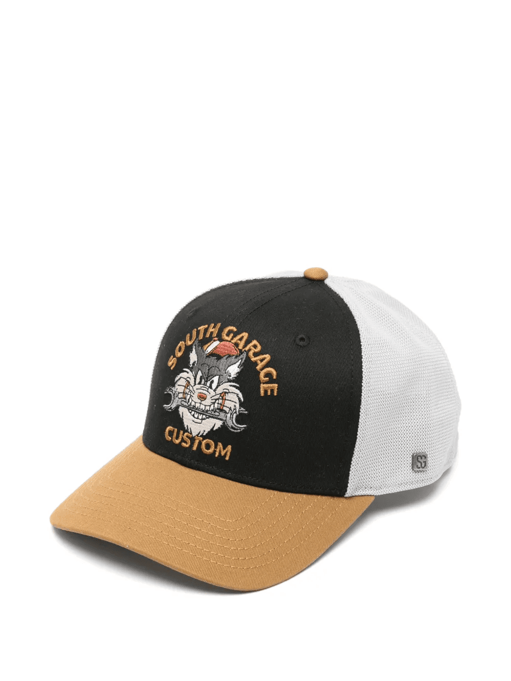 embroidered mesh-panel cap - Image 1