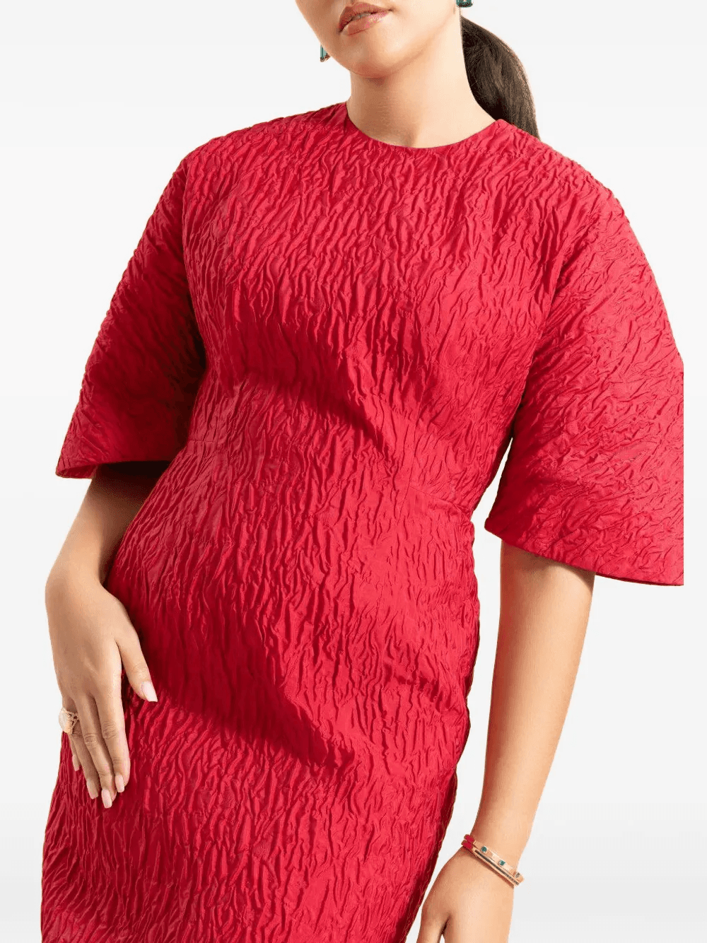 Falah textured midi dress - Image 1