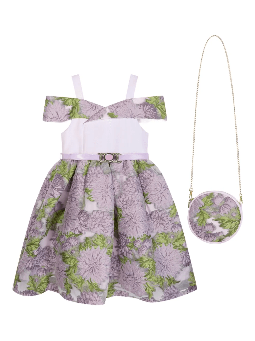 floral-print off-shoulder dress - Image 1