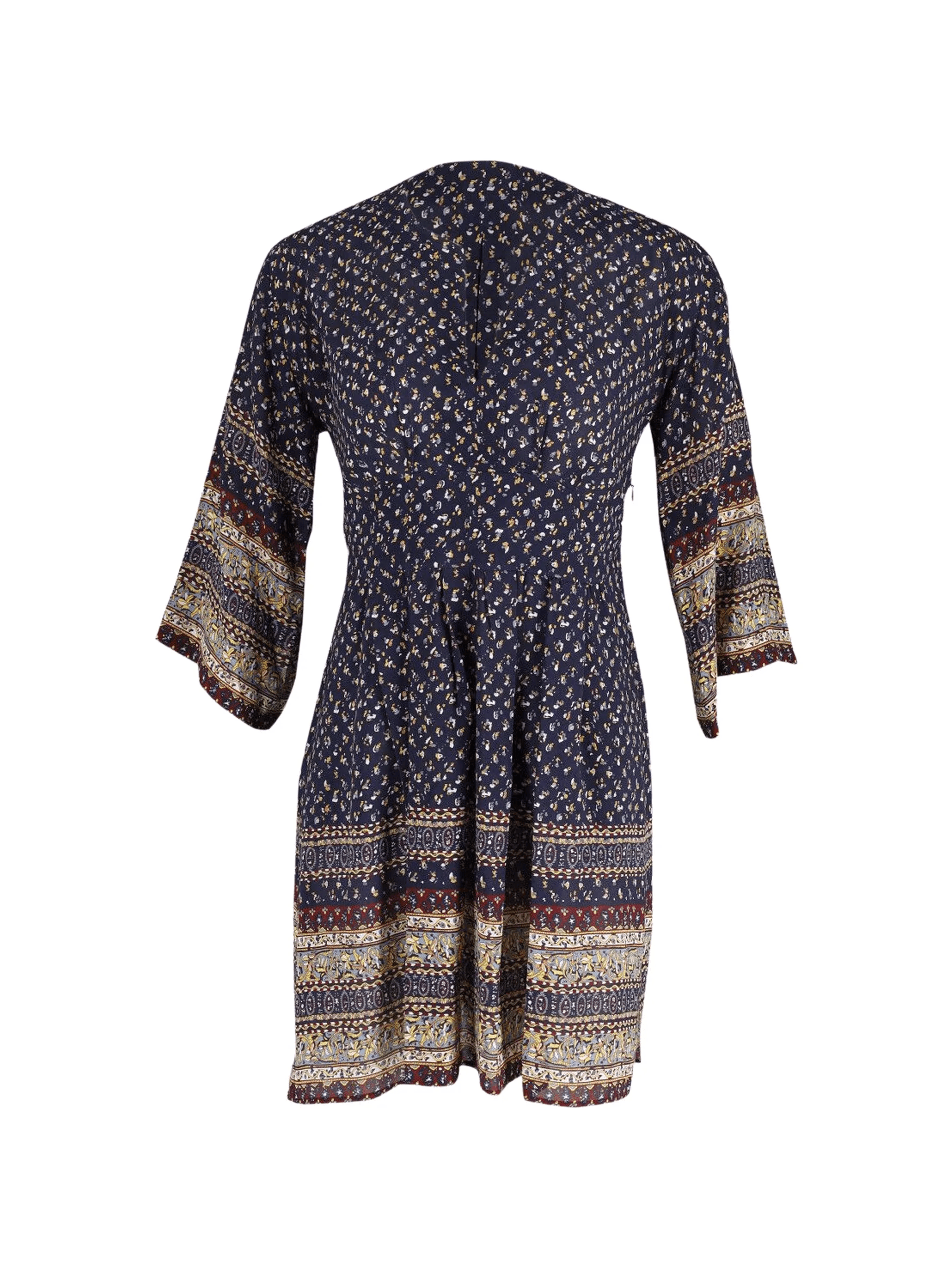 pleated printed midi dress - Image 1