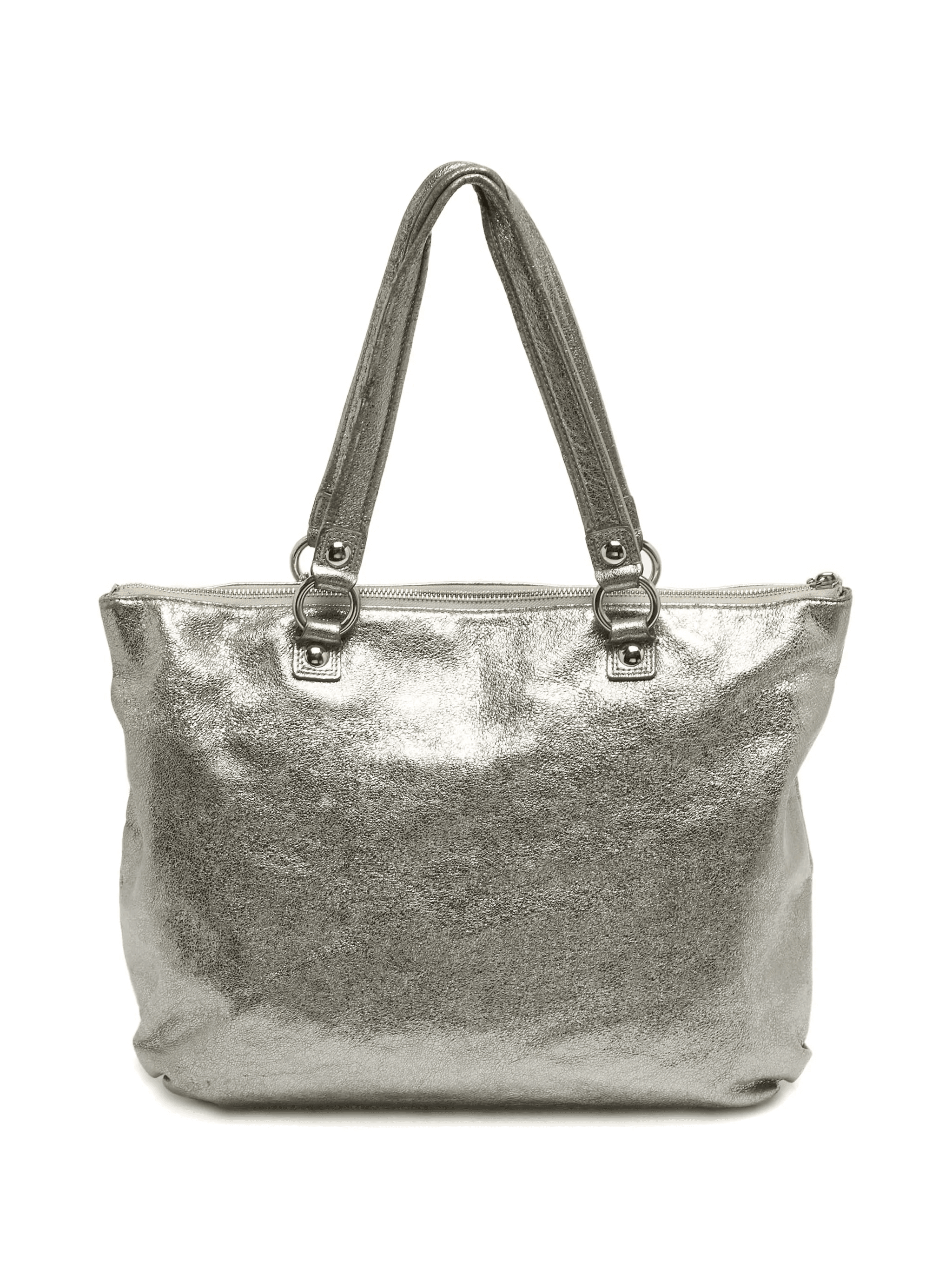 leather zip tote bag - Image 1