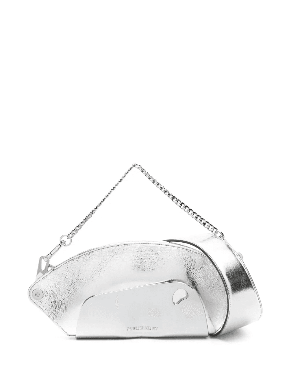 logo-engraved metallic shoulder bag - Image 1