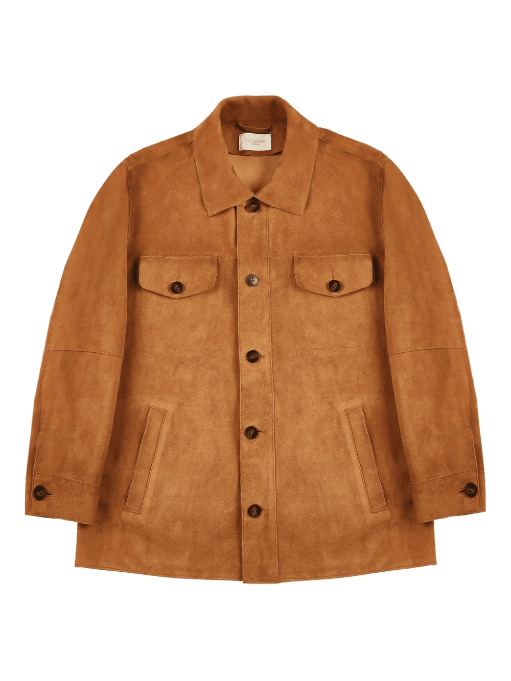 buttoned suede jacket - Image 1