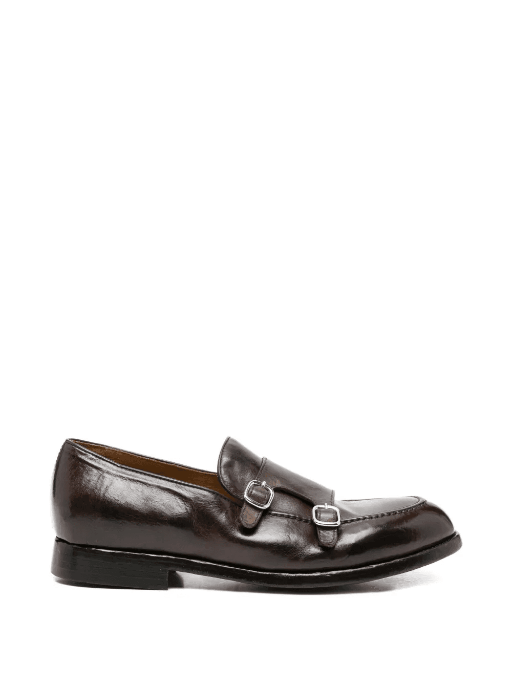 buckle leather monk shoes - Image 1
