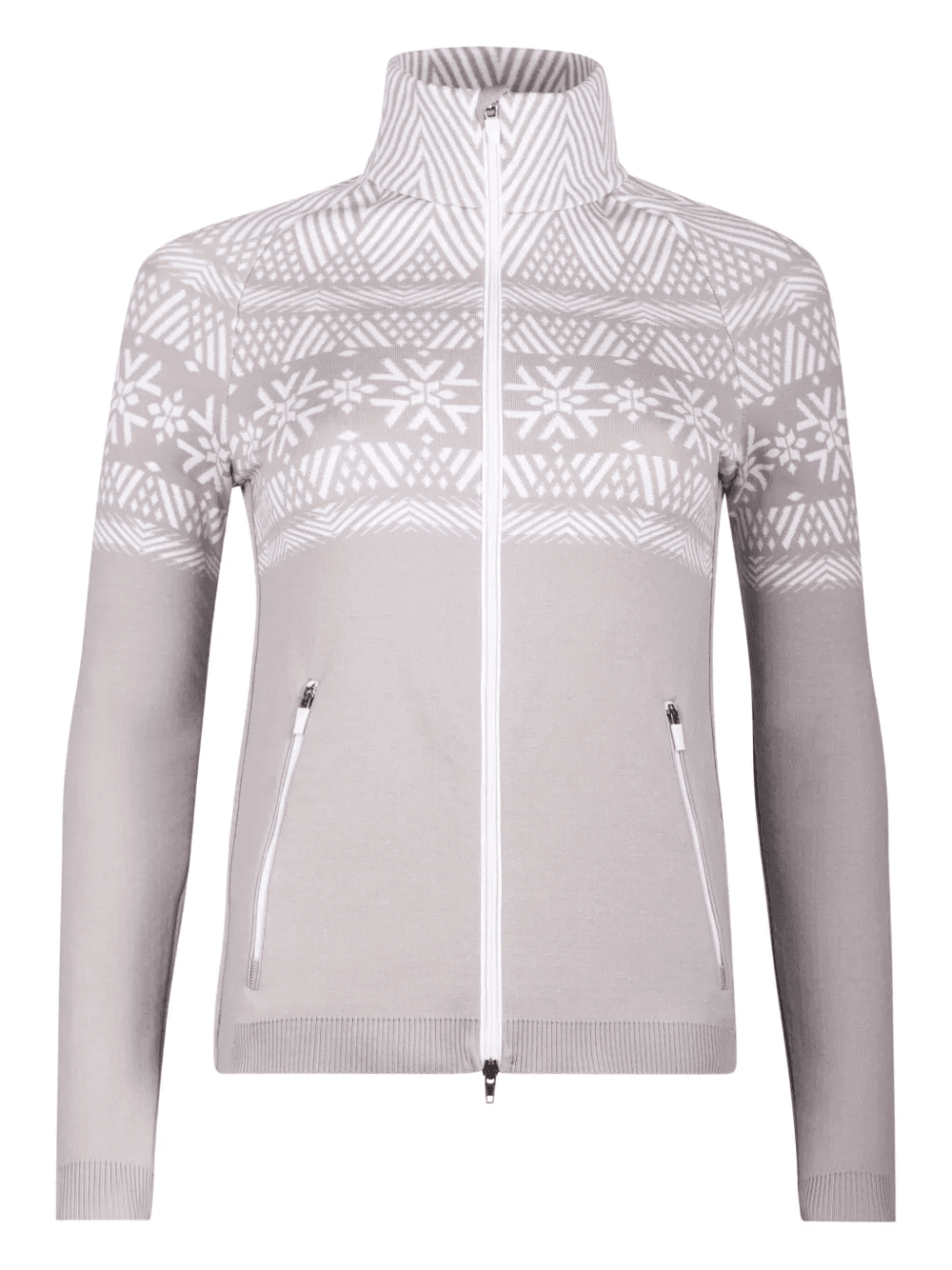 Crans-Montana zipped patterned cardigan - Image 1