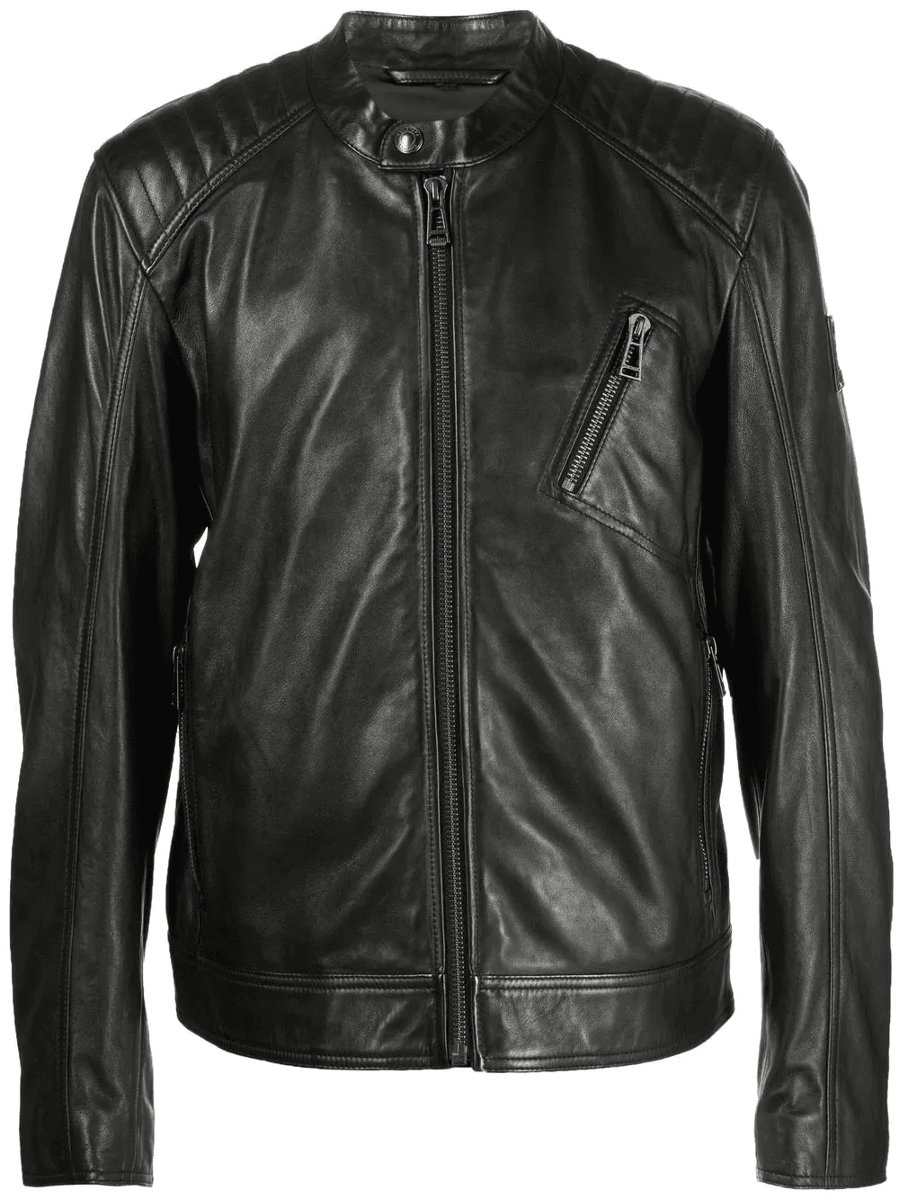 long-sleeve leather jacket - Image 1