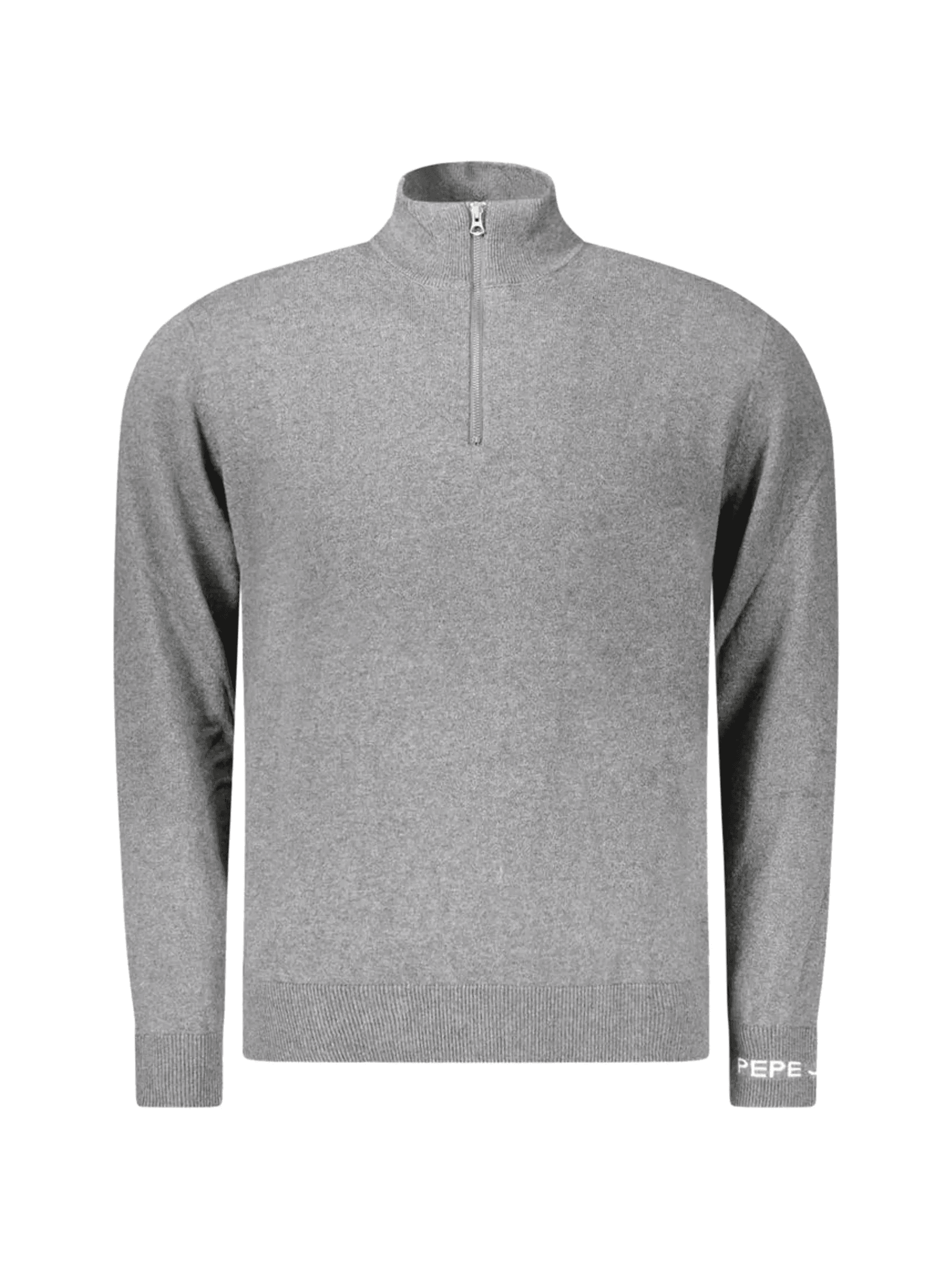 zip-neck cotton sweater - Image 1