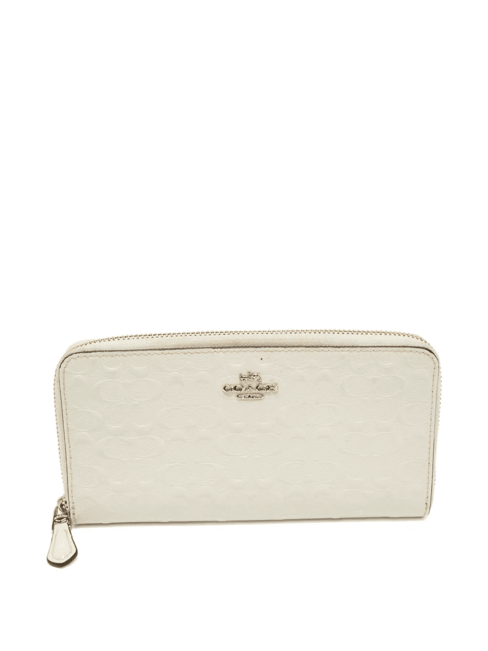 embossed patent-leather zip wallet - Image 1