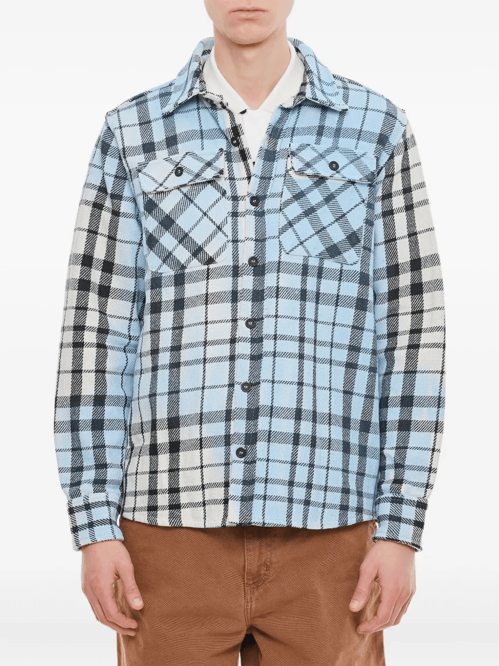 checked-pattern shirt - Image 1