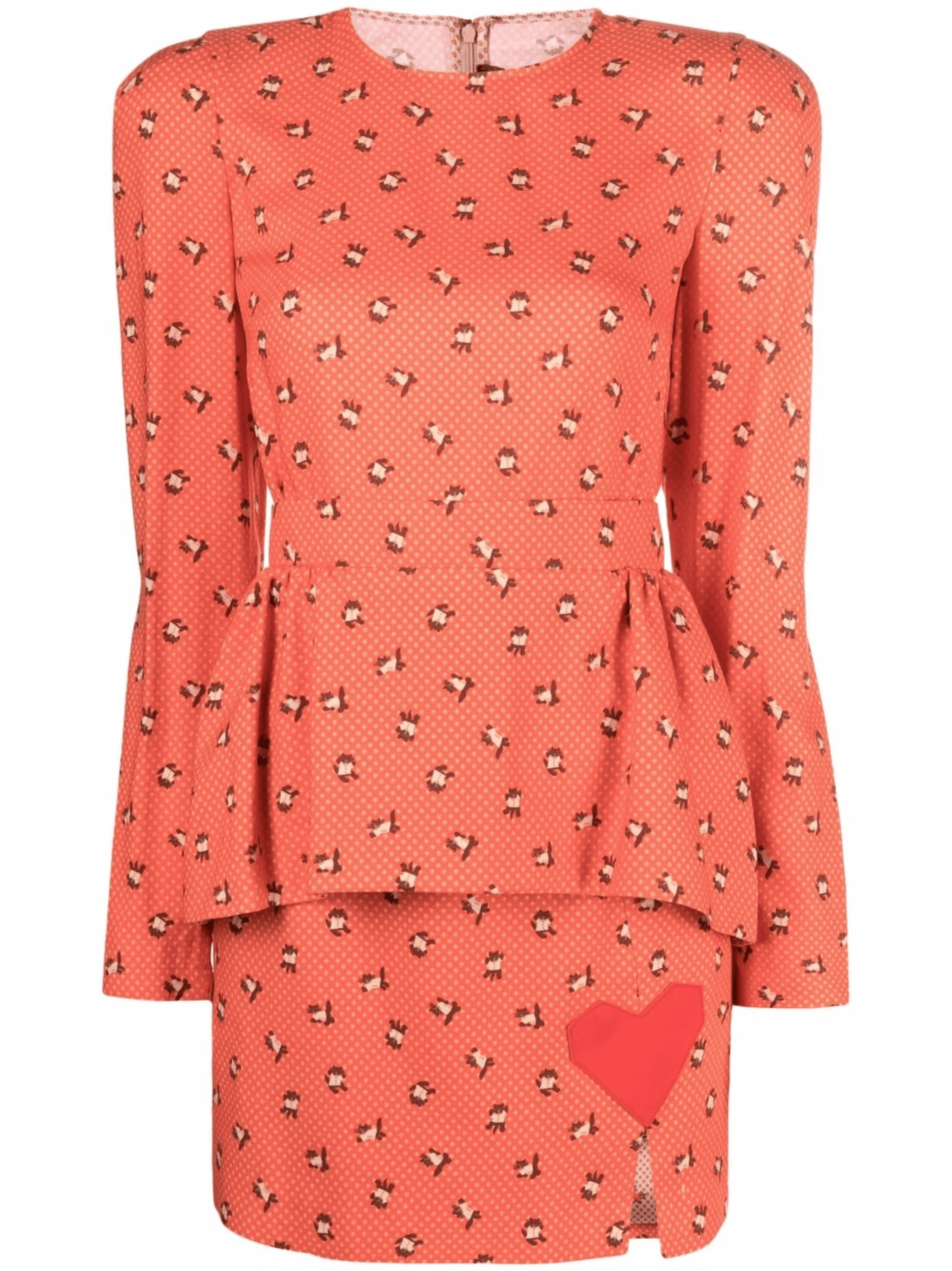 printed peplum dress - Image 1