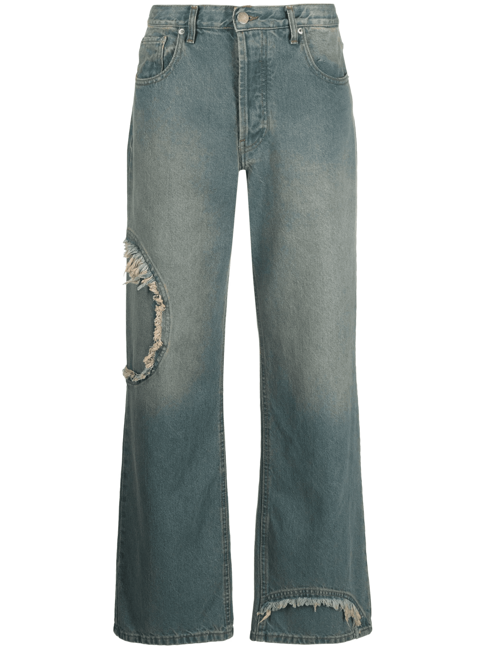 logo-patch wide-leg jeans - Image 1