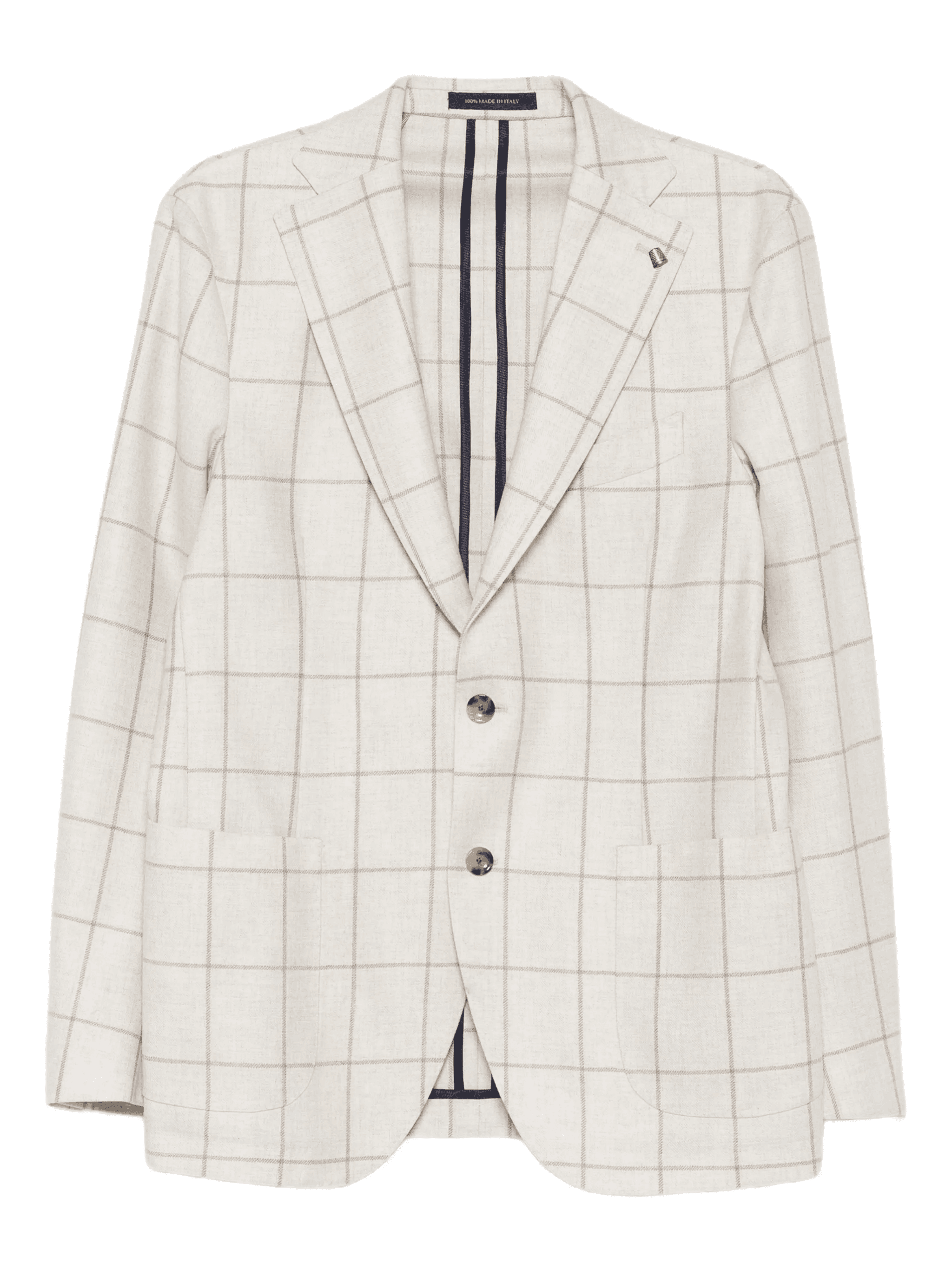 grid-pattern blazer - Image 1