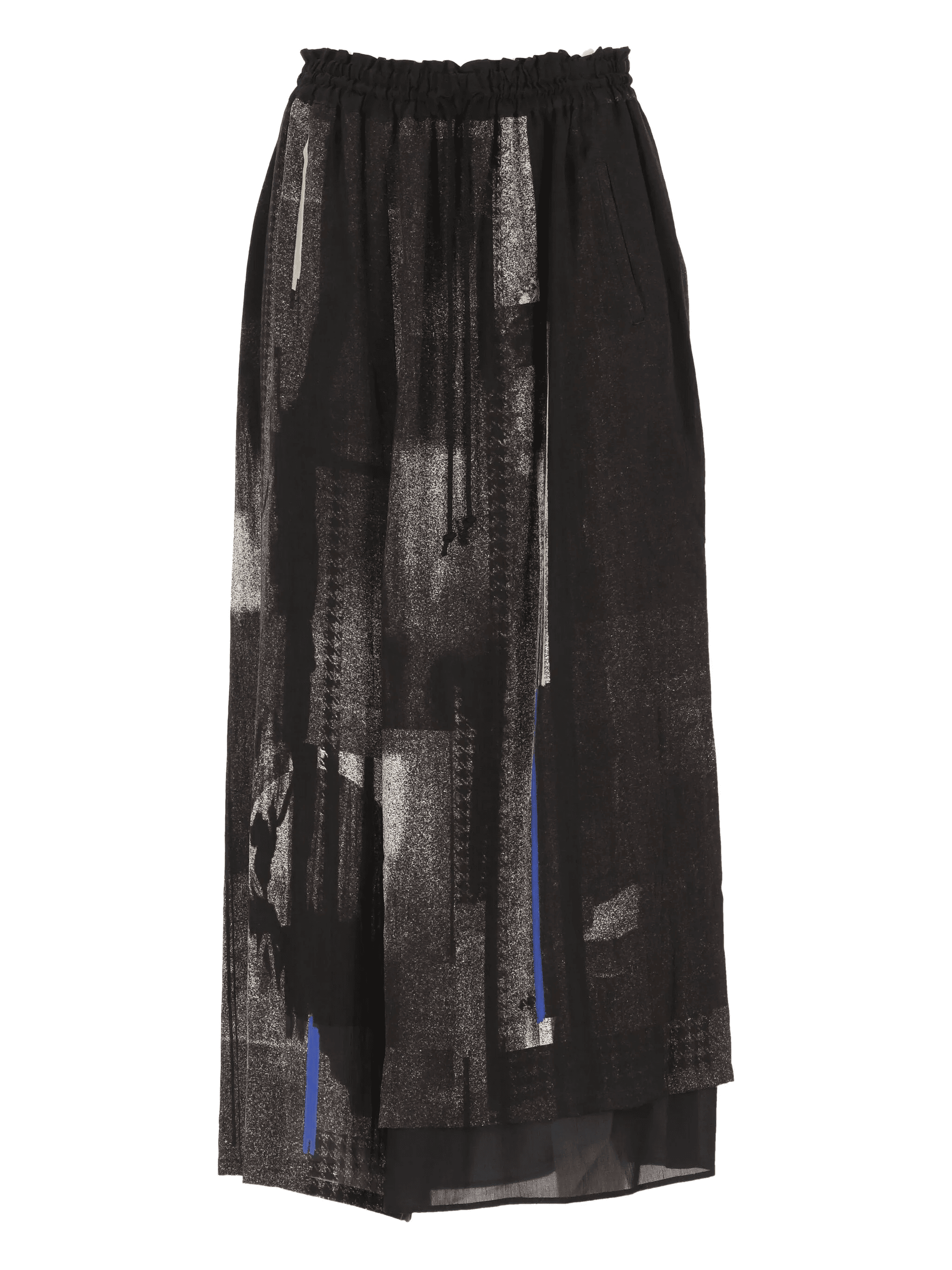 abstract-print draped skirt - Image 1
