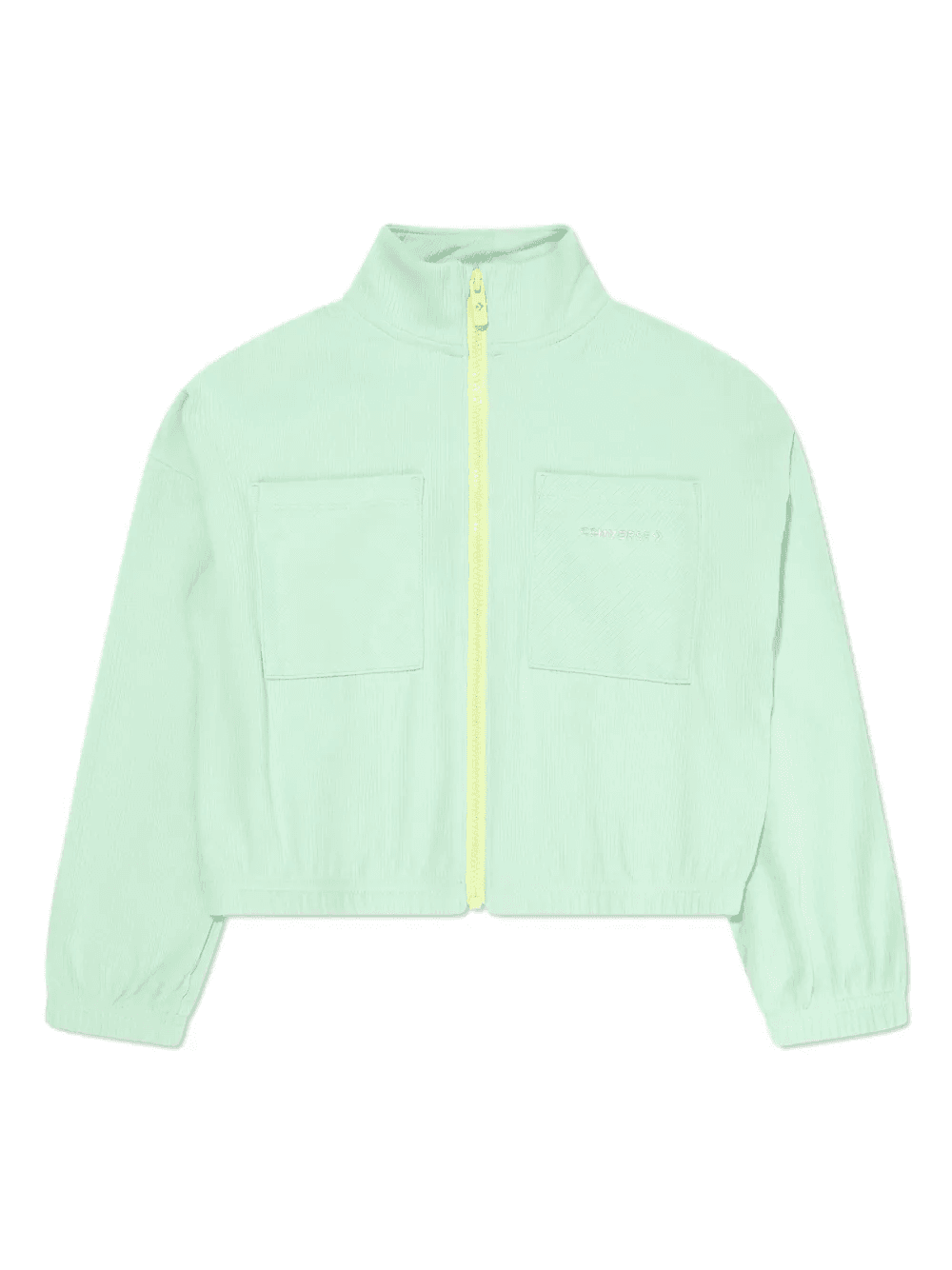 zip-up ribbed-knit bomber jacket - Image 1