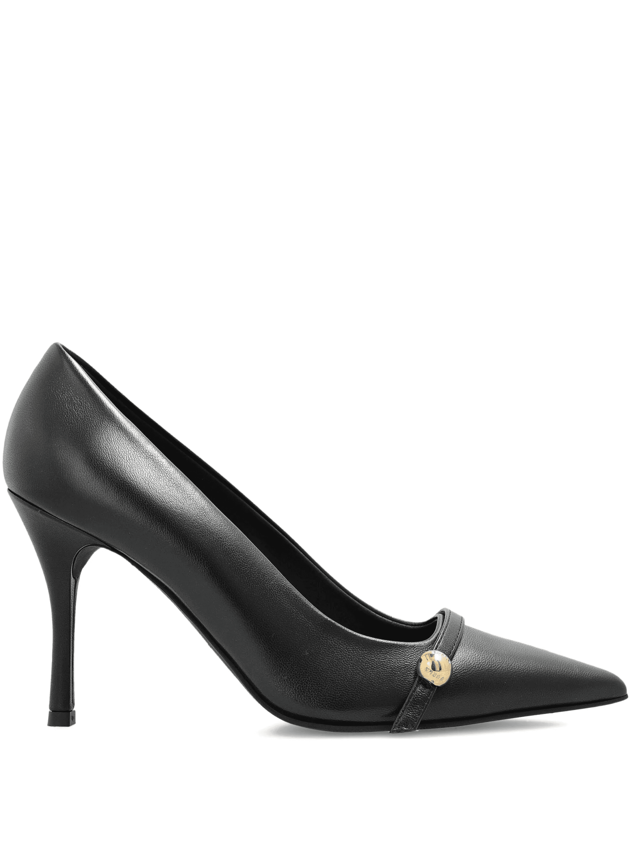 100mm leather heeled pumps - Image 1