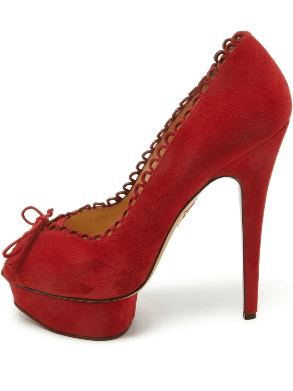 scalloped-trim platform pumps - Image 1