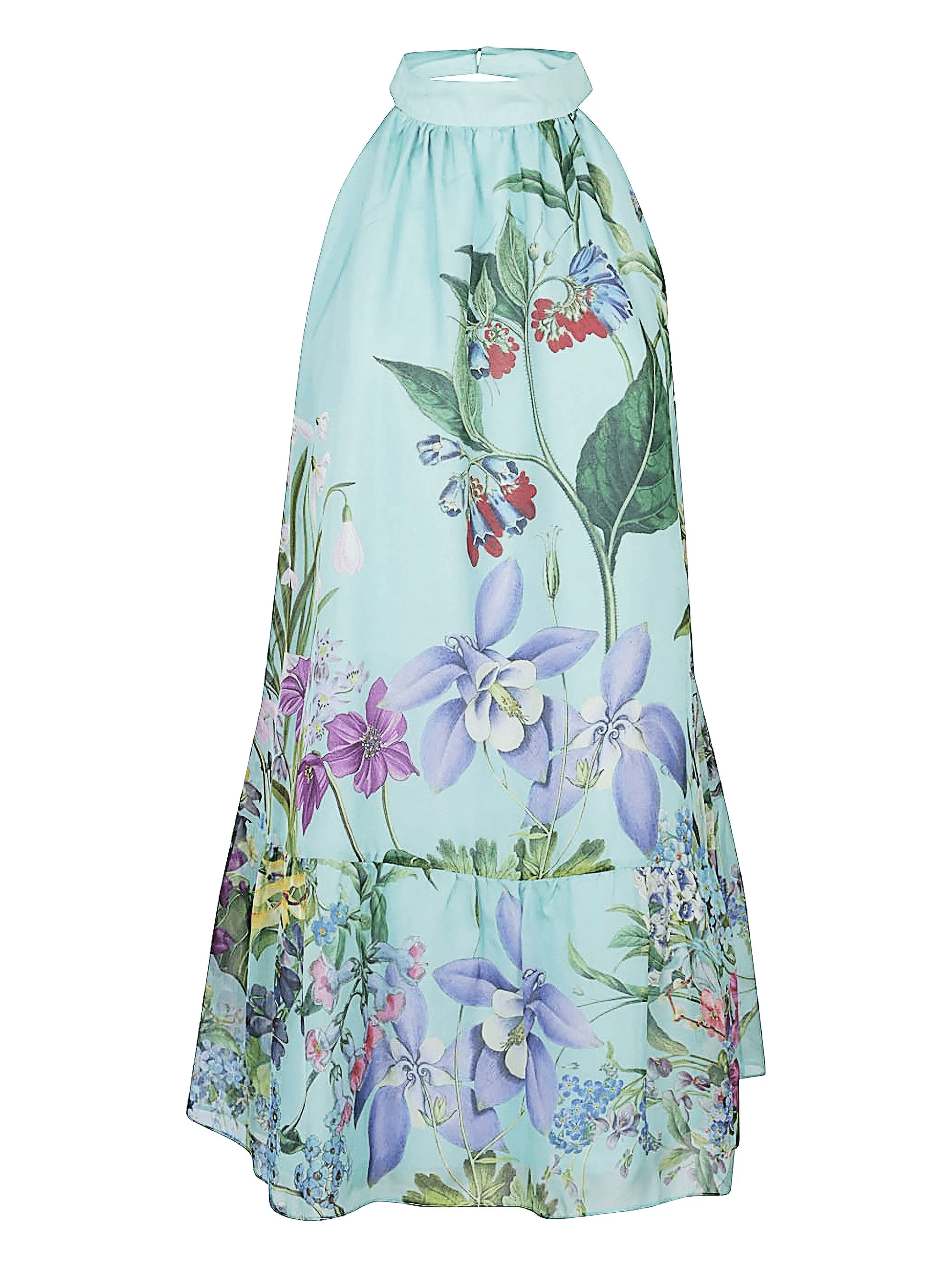 floral-print sleeveless midi dress - Image 1