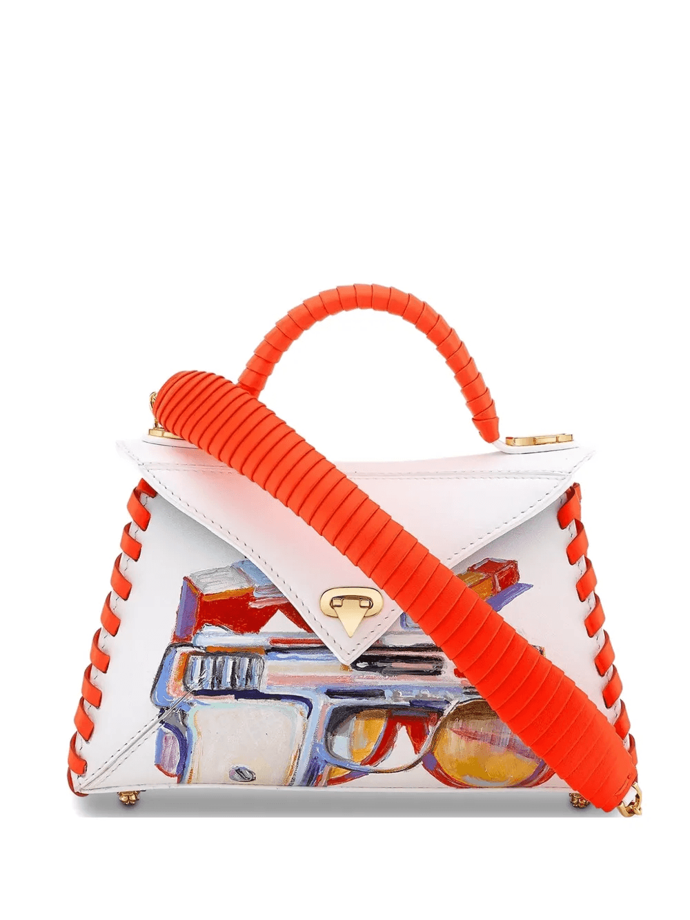 x Matt Rogers small Hand Painted leather handbag - Image 1