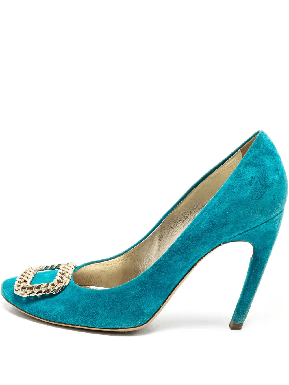 105mm suede chain pumps - Image 1