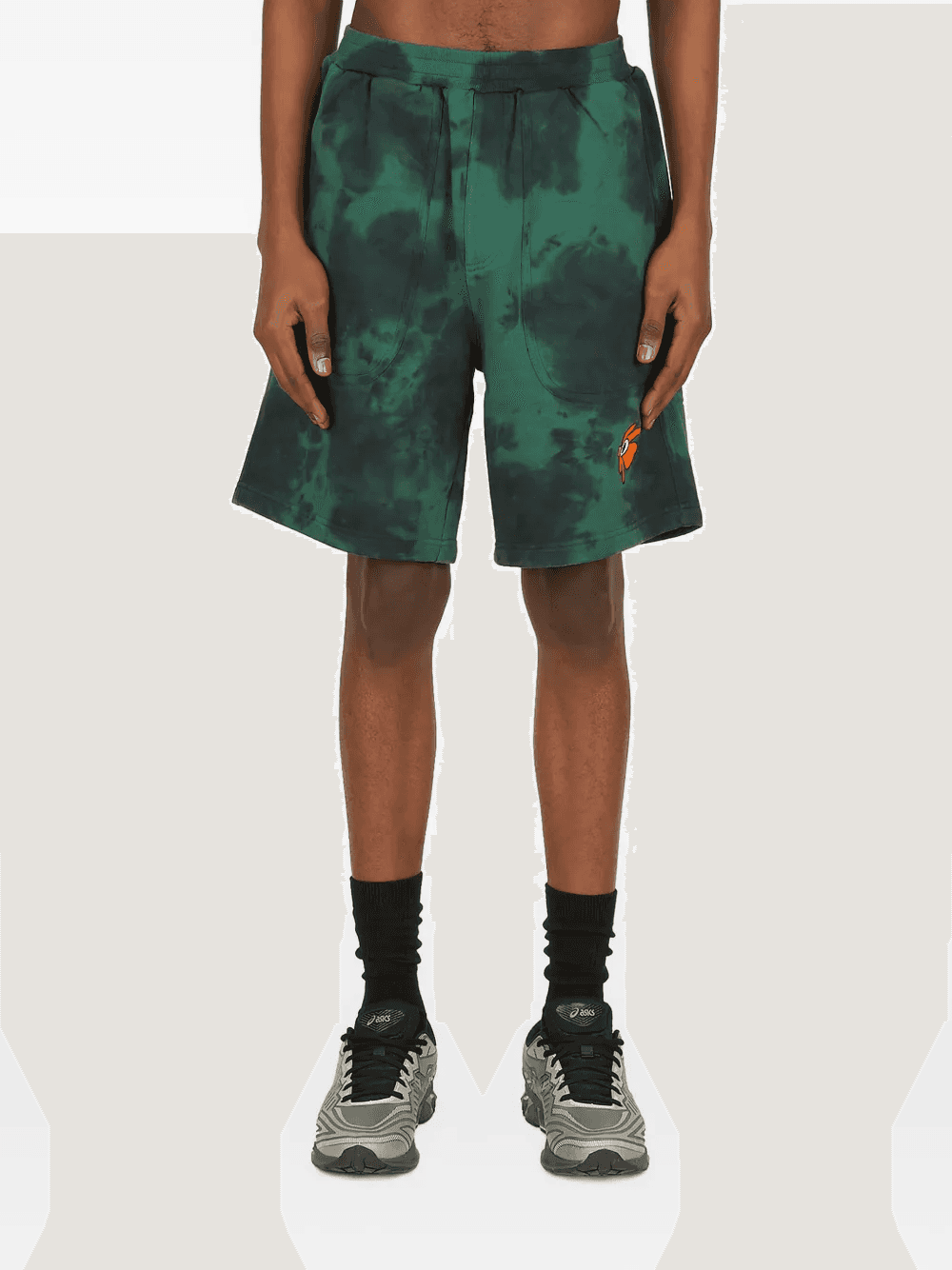 tie-dye embroidered shorts - Image 1