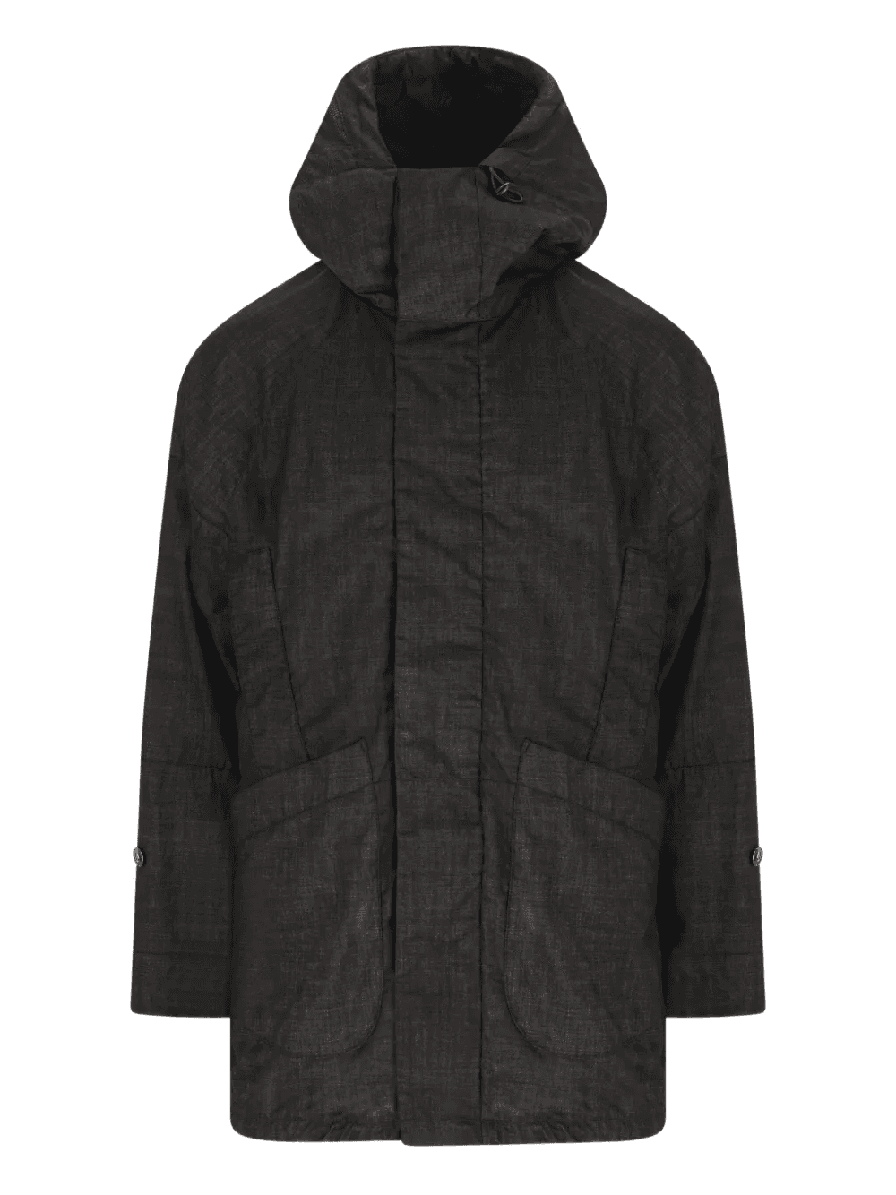 hooded patch-pocket jacket - Image 1