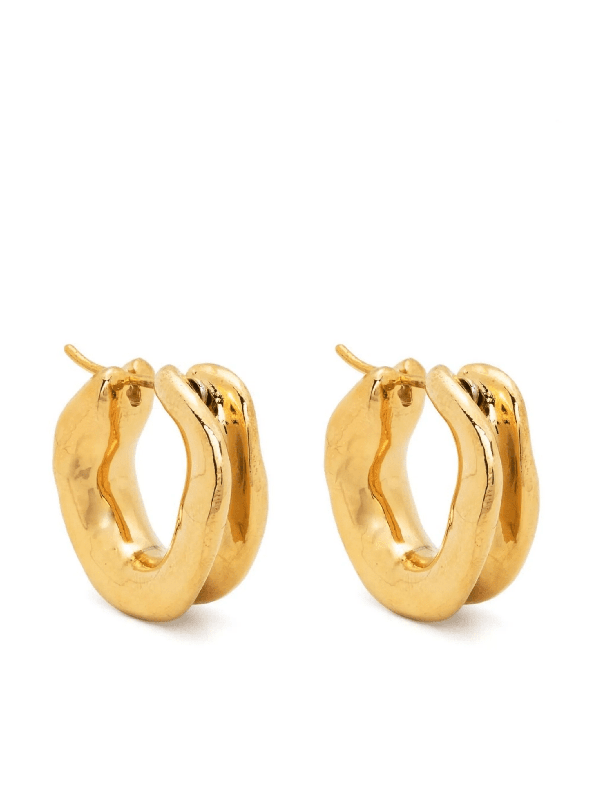 asymmetric rounded hoop earrings - Image 1
