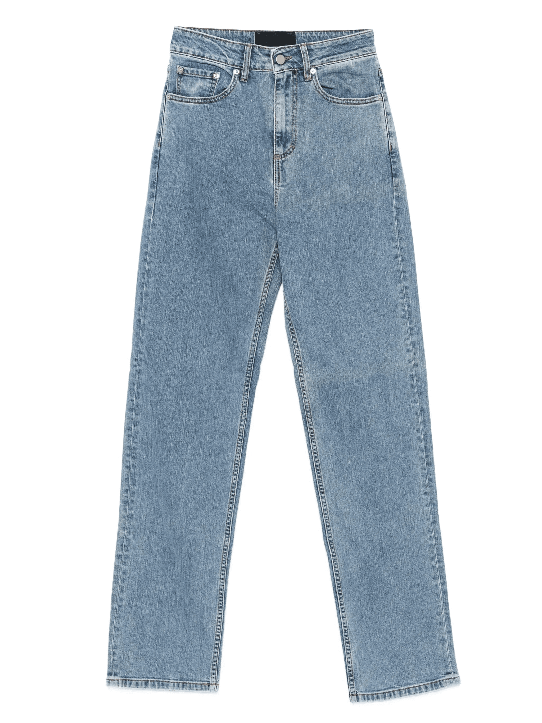 high-waisted straight-leg jeans - Image 1