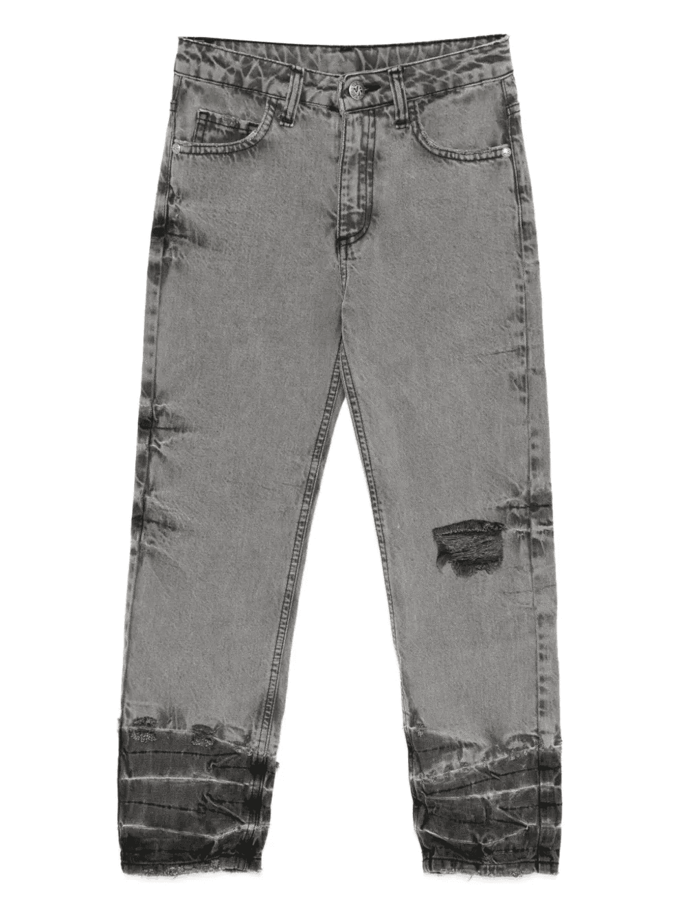 distressed straight-leg jeans - Image 1
