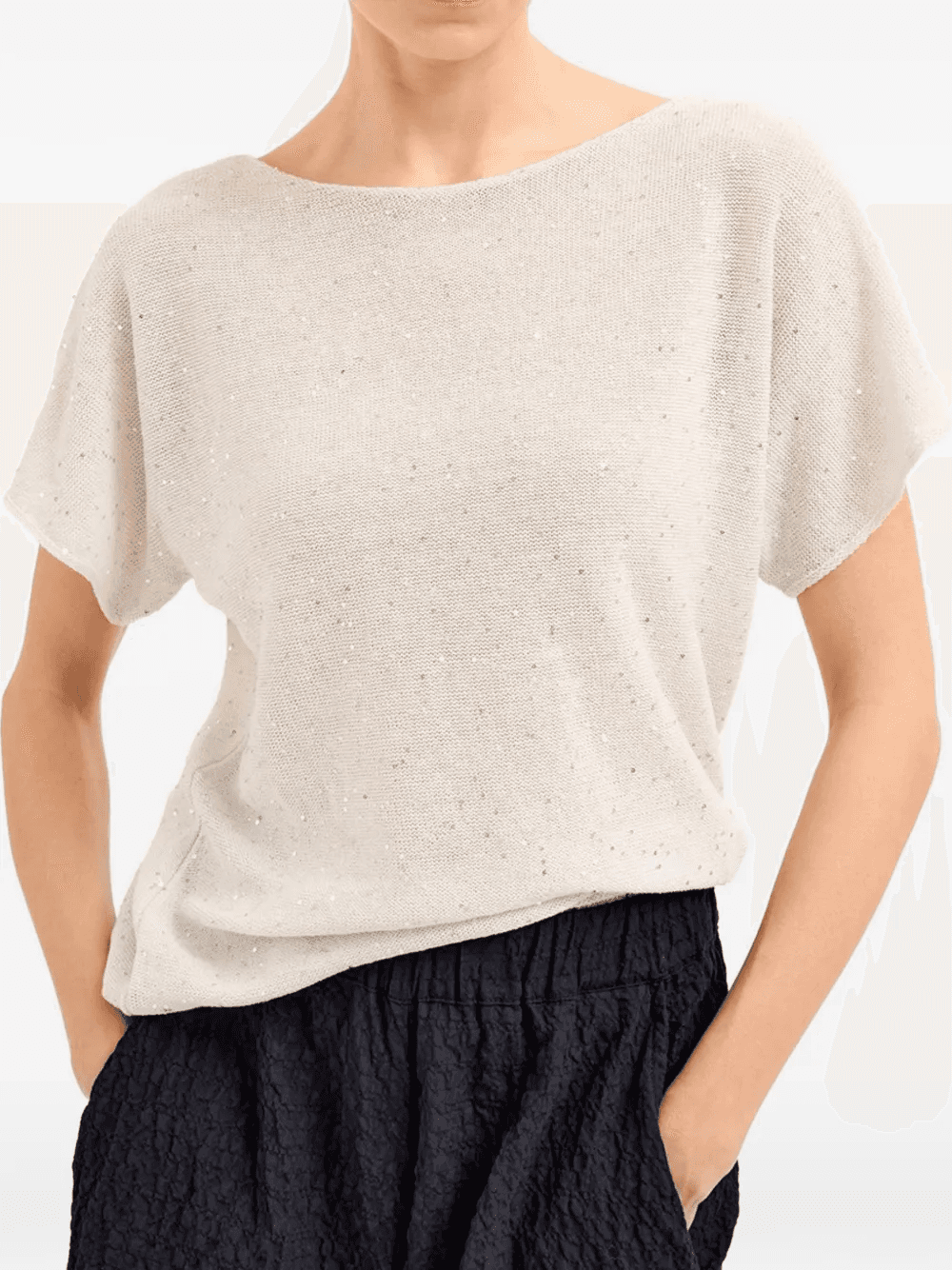 sequin-embellished knitted sweater - Image 1