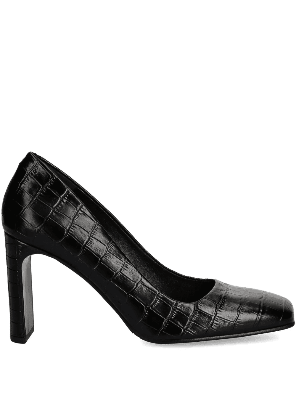 70mm crocodile-embossed heeled pumps - Image 1