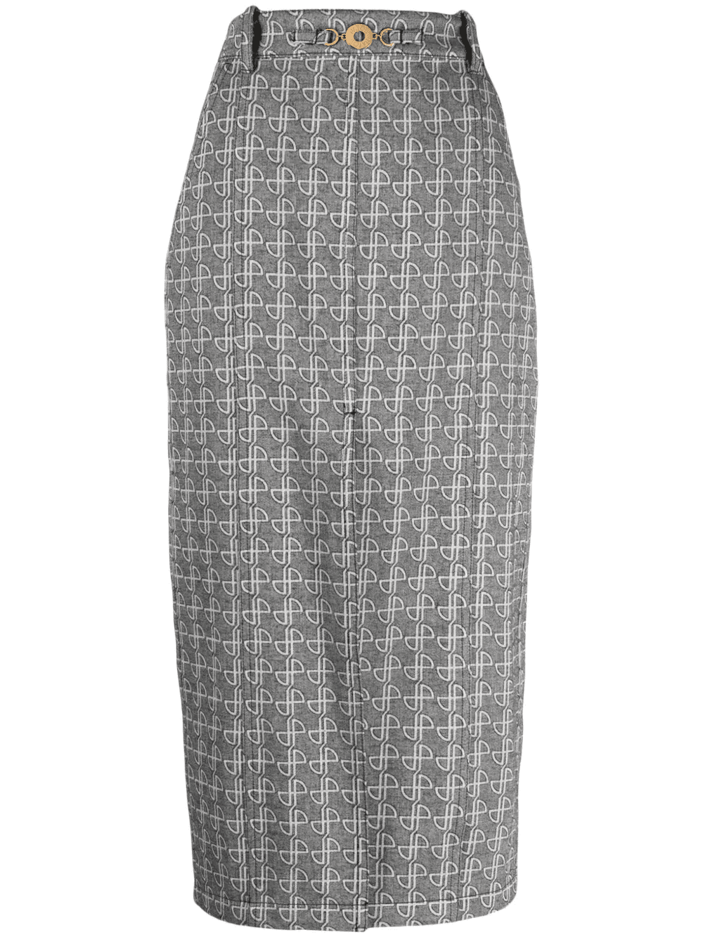 JP monogram slit midi skirt - Image 1