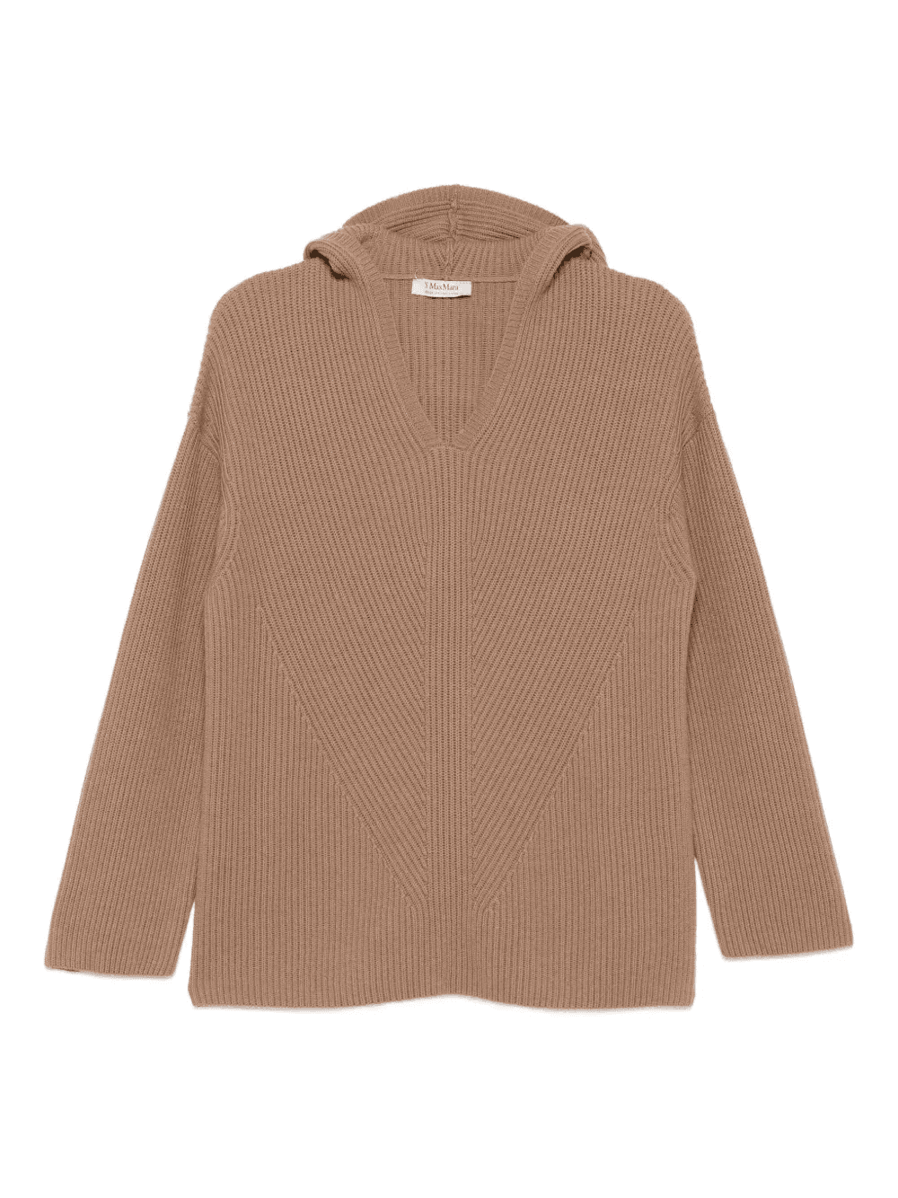 hooded ribbed jumper - Image 1