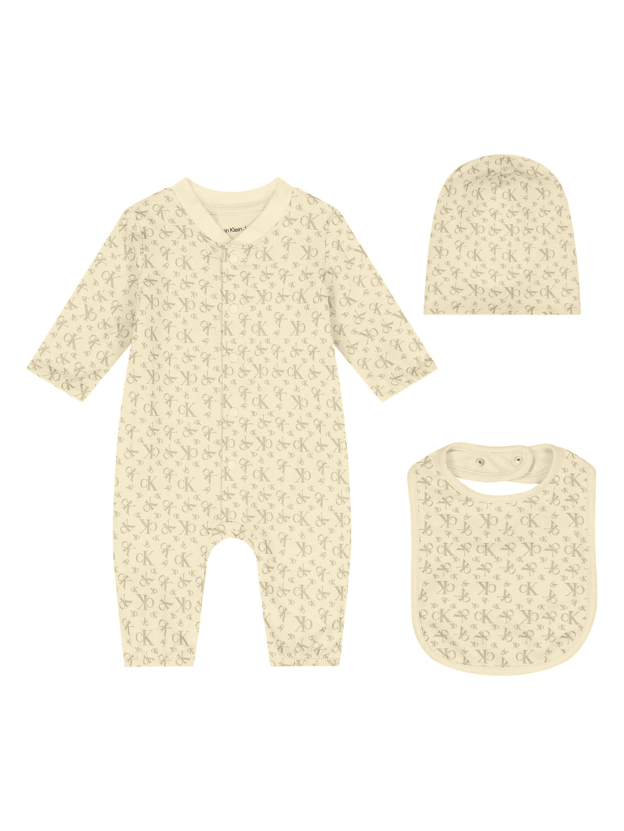 monogram-print romper set - Image 1