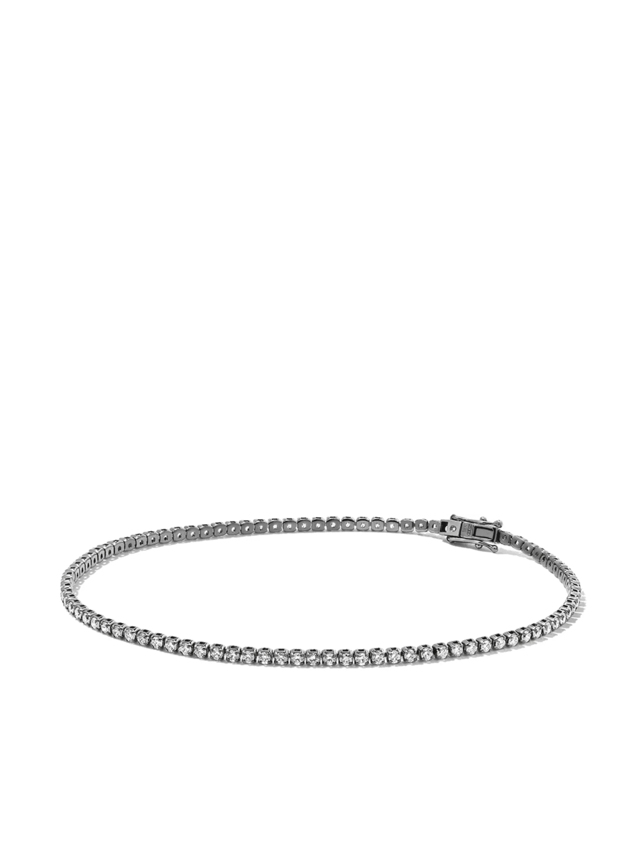18K black gold diamond tennis bracelet - Image 1