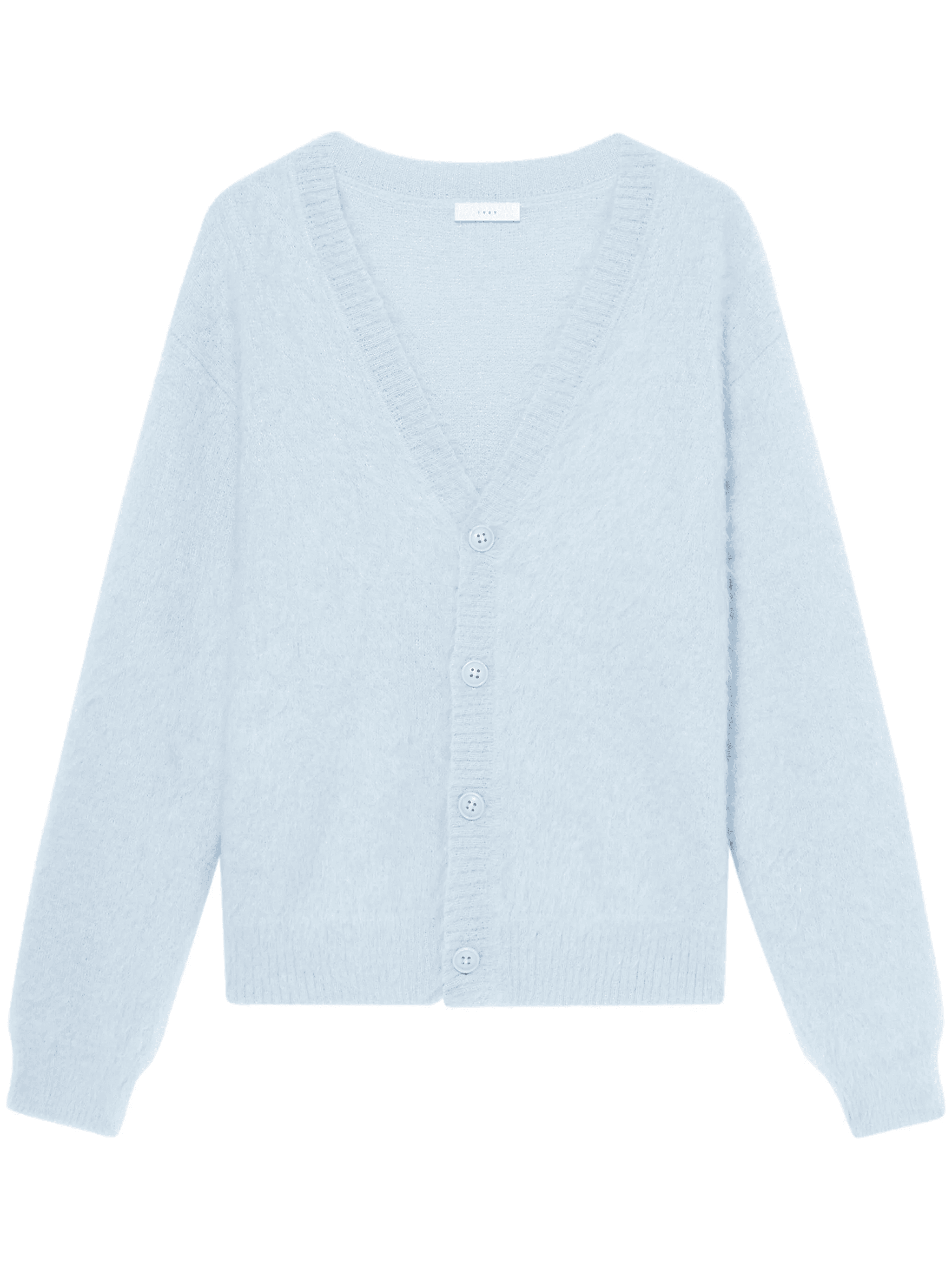 logo-print brushed cardigan - Image 1