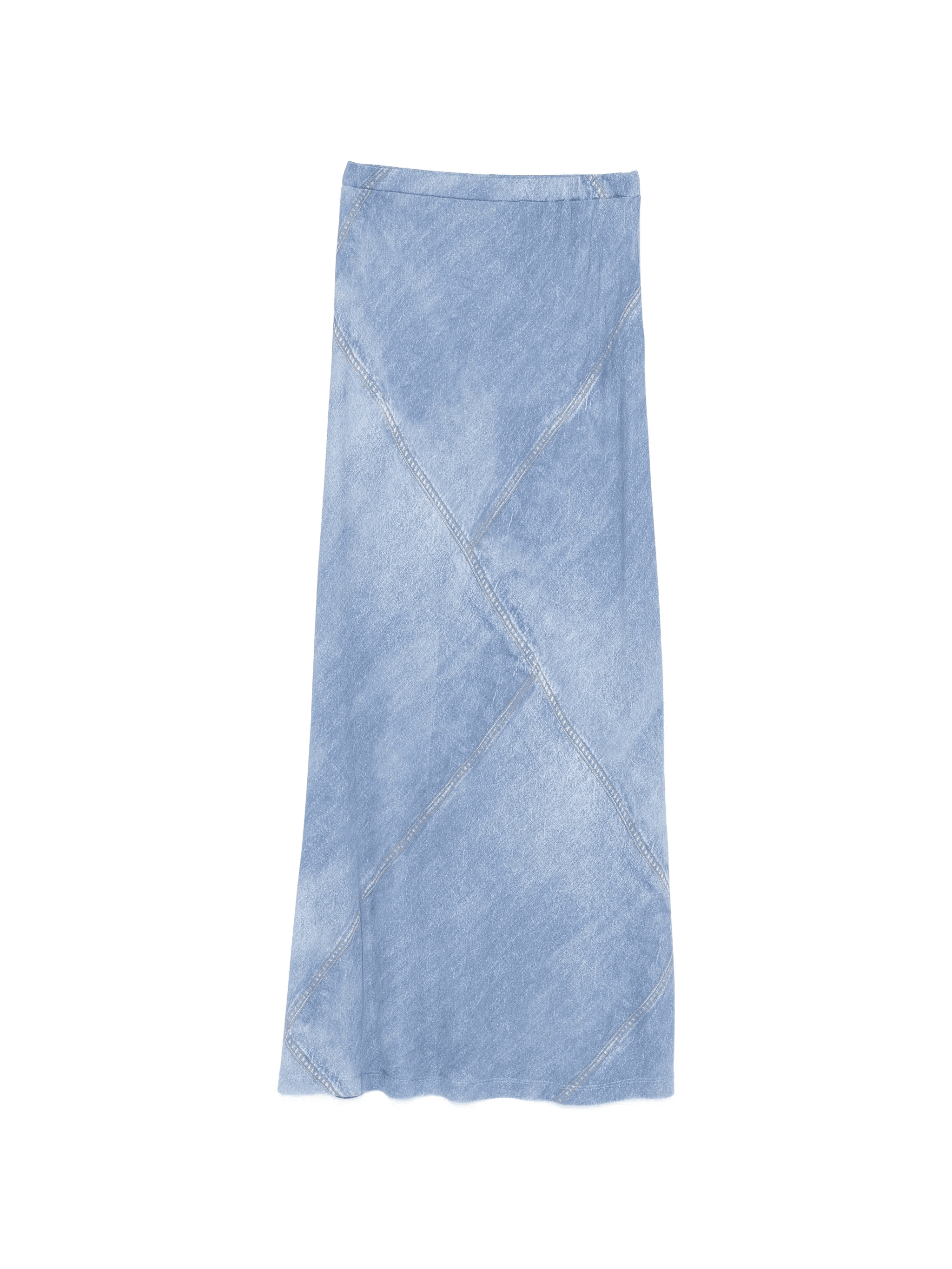 jeans-print maxi skirt - Image 1