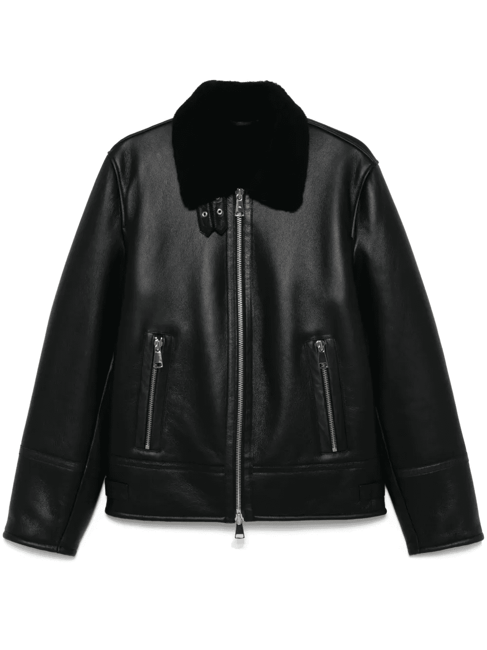 shearling-collar jacket - Image 1